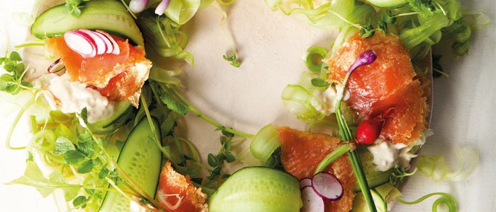 Gold Oak Smoked Trout Salad Wreath