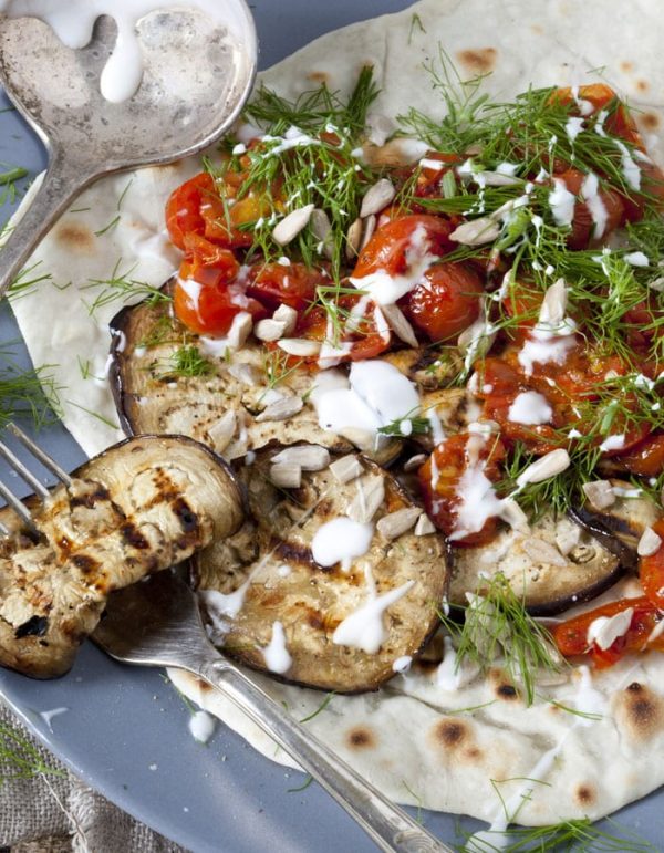 Braai bruschetta with Aubergine, Boerewors and Feta Drizzle Demand Africa
