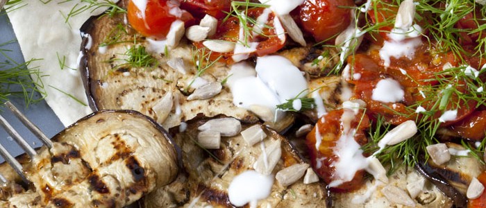 Braai bruschetta with Aubergine Boerewors and Feta Drizzle
