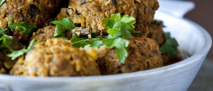 Chickpea and Ostrich Frikkadel with Fennel Slaw