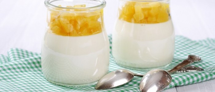 Coconut Panna Cotta with Pineapple Carpaccio 700x464