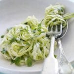 Creamy Bacon and Courgette Noodles with Parmesan