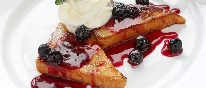 French Toast with Blueberry Compote