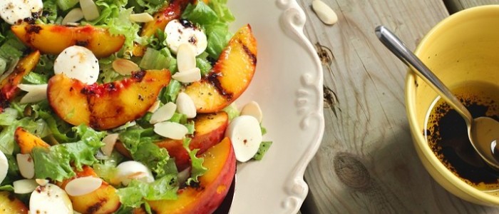 Grilled Peach and Nectarine Salad 700x636