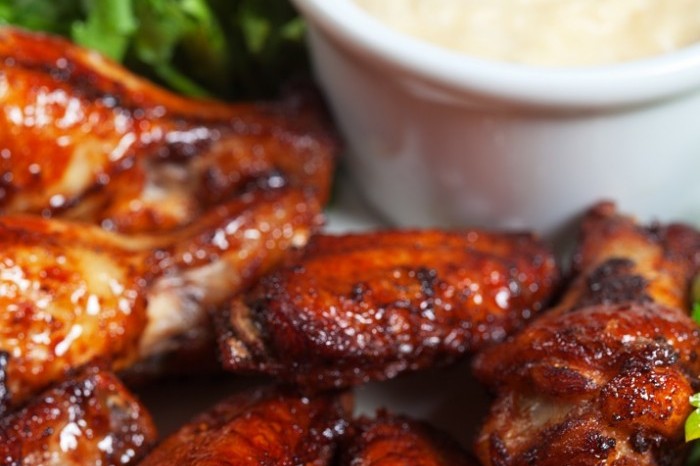Hot Sweet and Sticky Chicken Wings 700x489