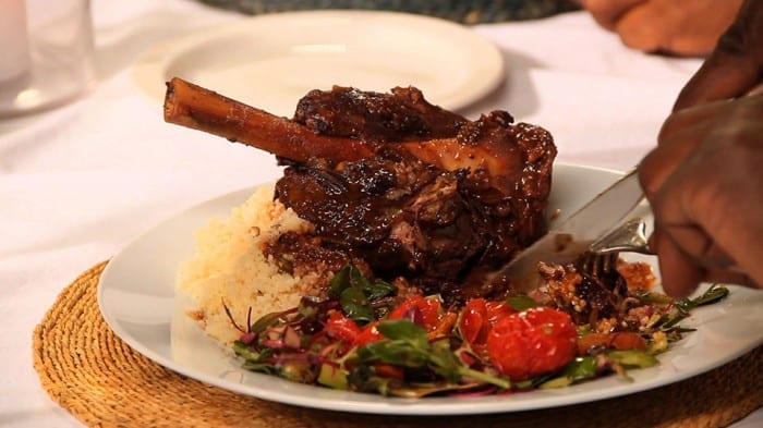Moroccan Spiced Lamb Shank with Apricots 2 700x393