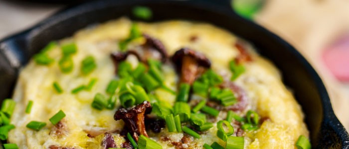 Nori omelette with smoked salmon avocado and sprouts