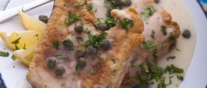 Nutty caper buttered hake 700x489
