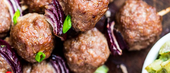Ostrich and Fennel Kofta with Crispy chickpeas Baby Spinach and Cream