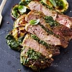 grilled steak basil