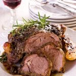 slow roasted lamb with beetroot