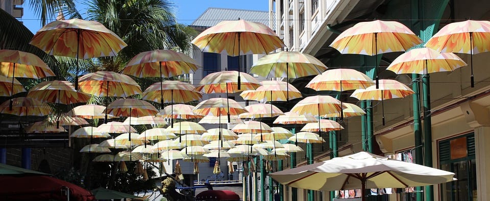 Visiting Mauritius parasols