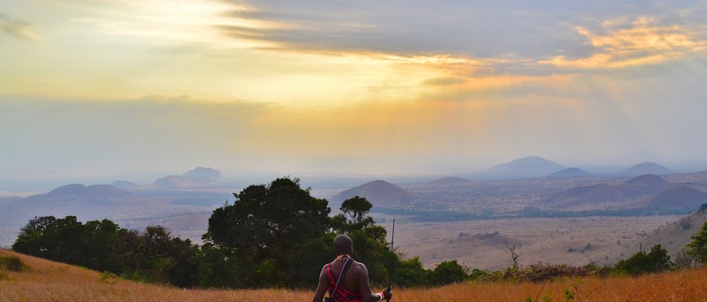 Travel Africa man in field