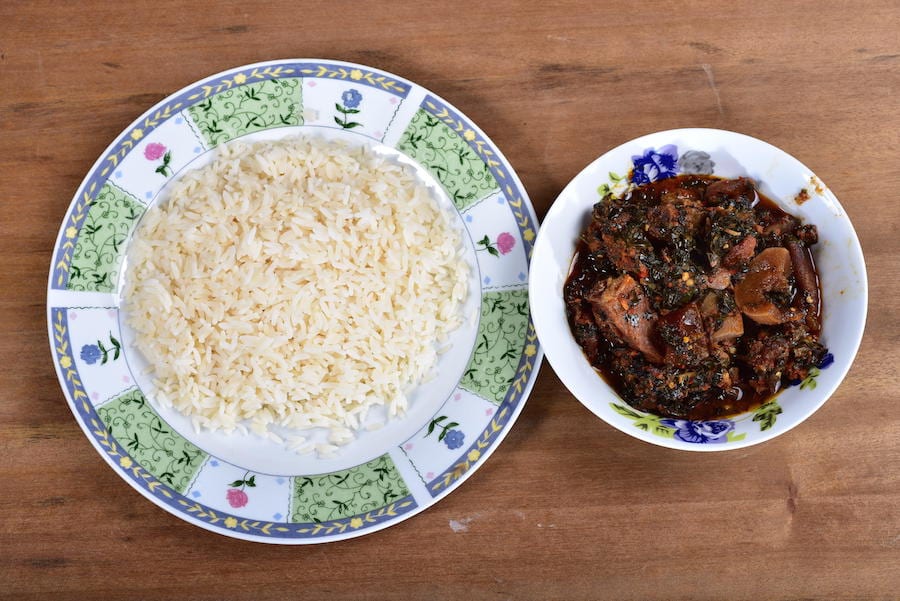 Nigerian Food efo riro rice