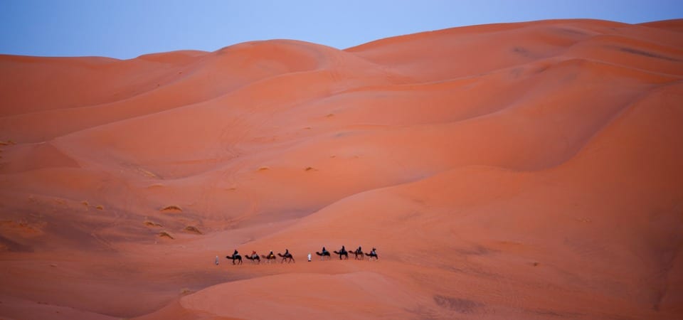 camel trekking morocco erg chebbi 1
