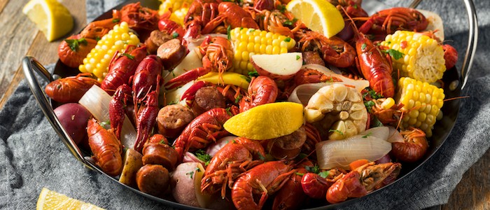 cajun food crawfish plate